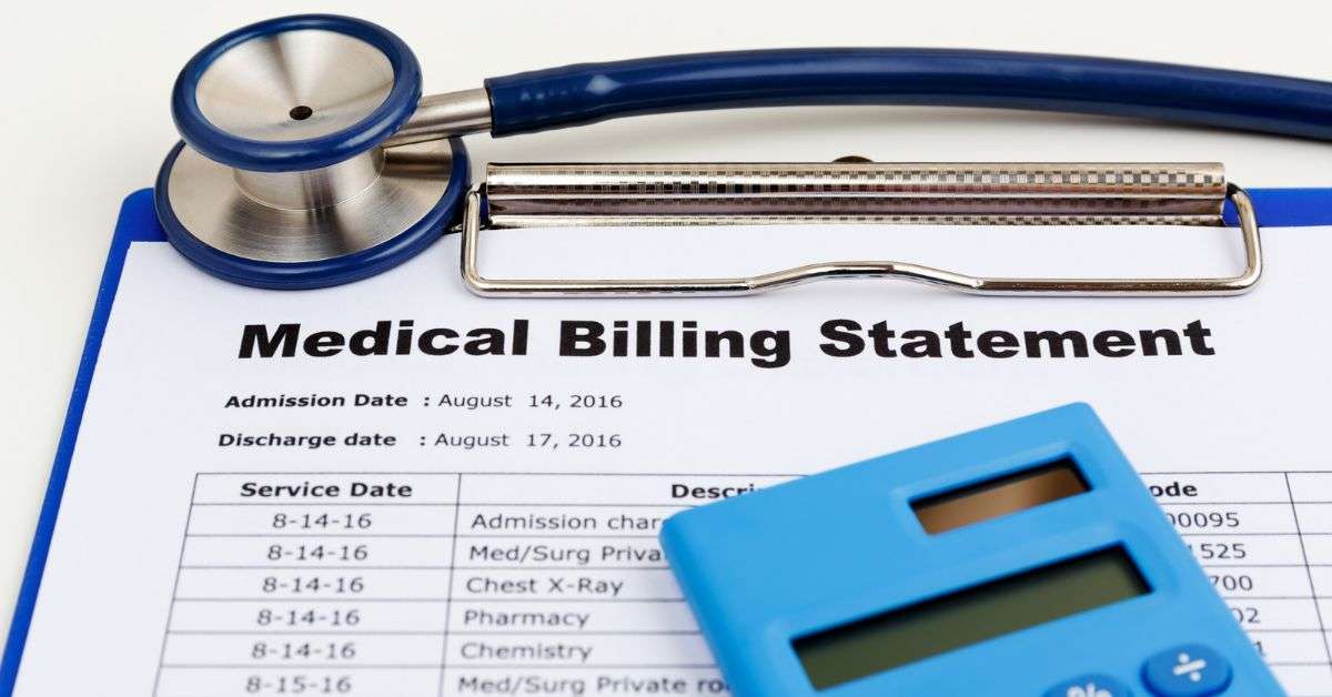 Medical billing statement from a OKC truck accident