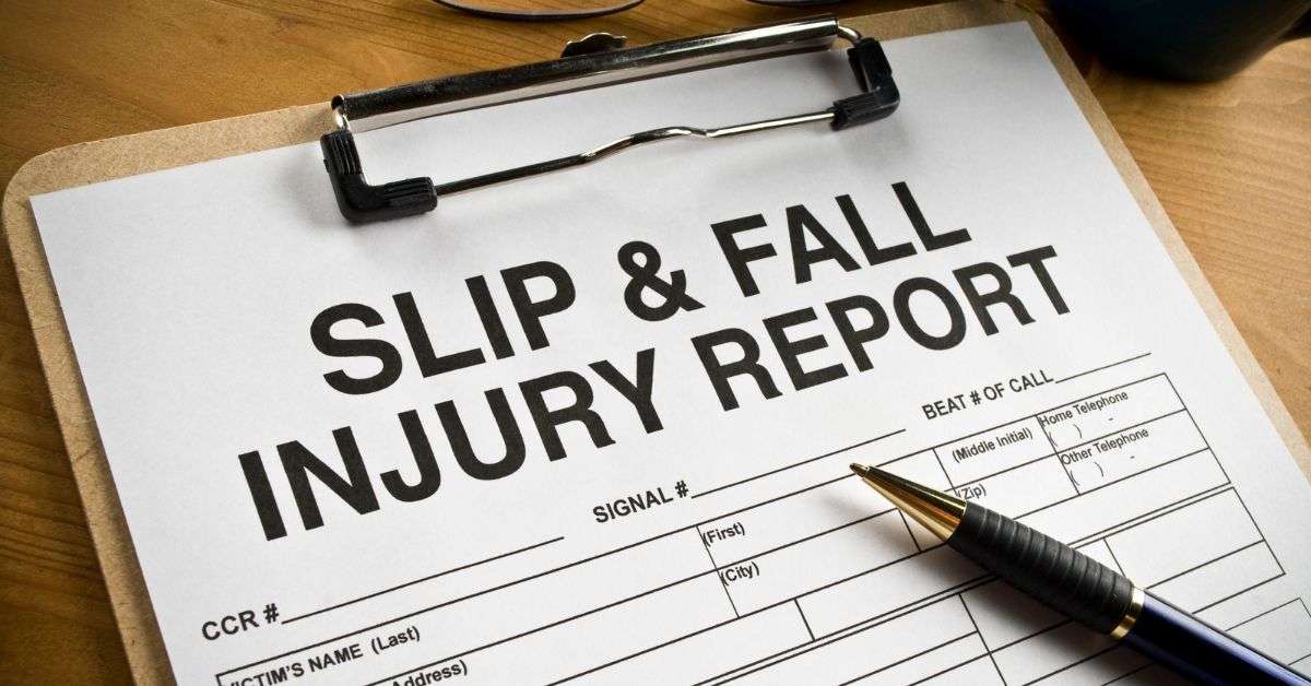 Slip and fall injury report